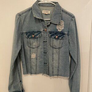 Ci Sono Distressed Denim Jacket